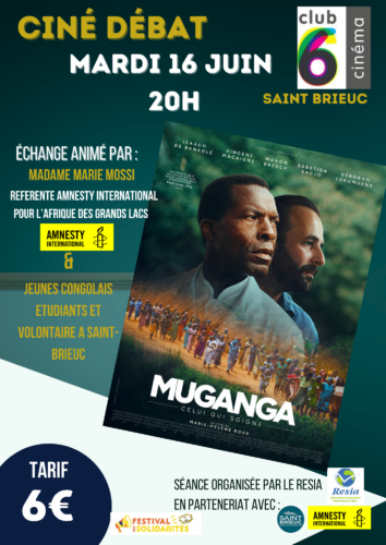 ciné-débat film Muganga St Brieuc le 16 juin