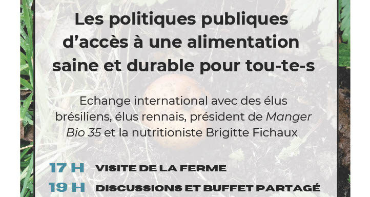 Discussion publique agro ecologie alimentation Chavagne